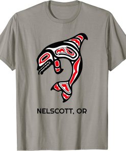 Nelscott, Oregon Native American Orca Killer Whales Gift T-Shirt