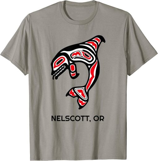 Nelscott, Oregon Native American Orca Killer Whales Gift T-Shirt